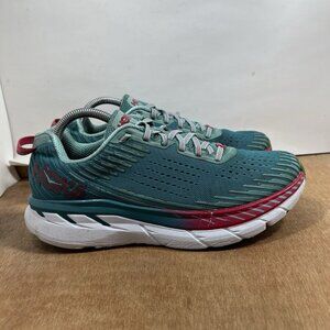 Hoka One One Clifton 5 Women's Size 10 Blue Green Running Shoes